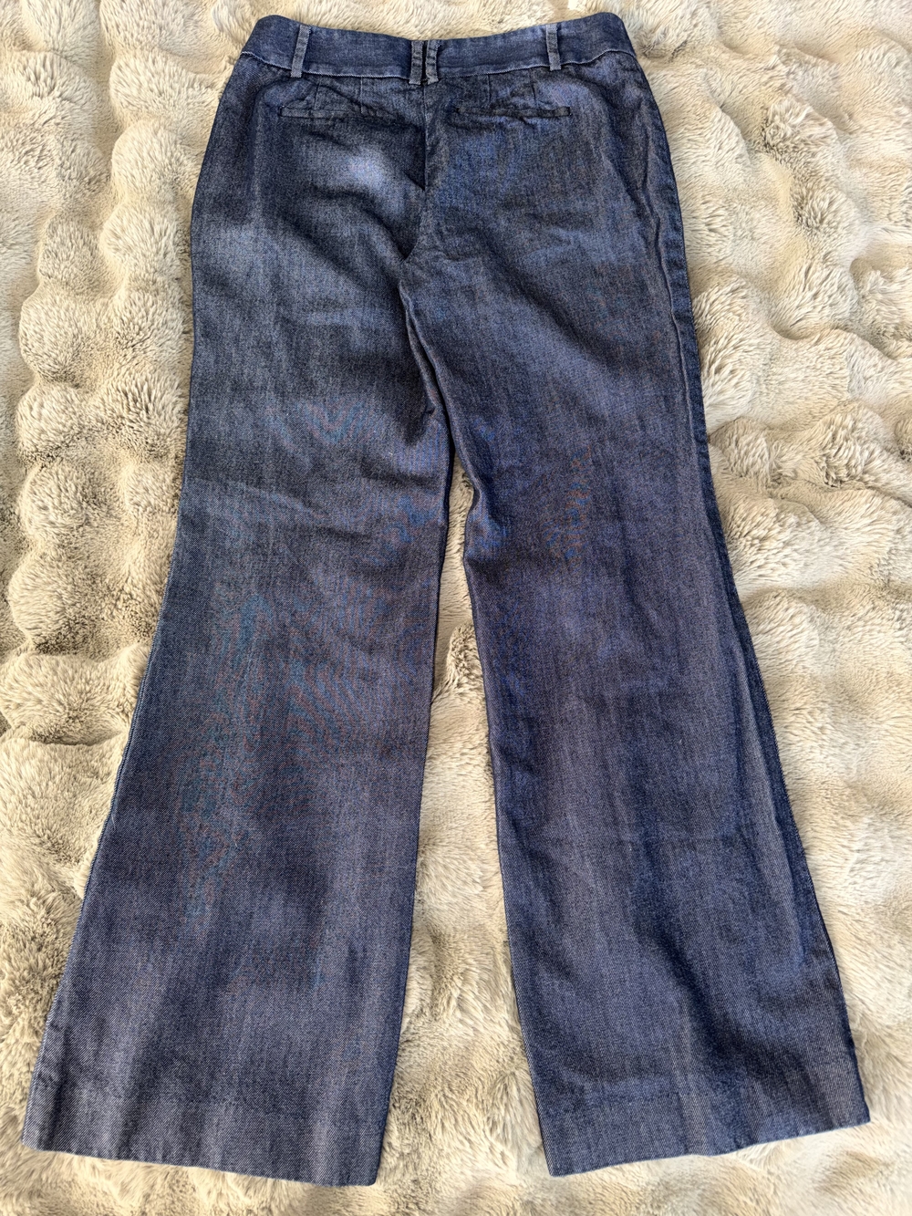 High-Rise Wide Leg Women's Jeans - Dark Blue - Picture 3 of 7